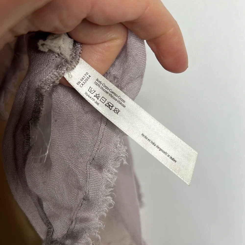 Free People sheer fairy raw edges lace top - Picture 6 of 12